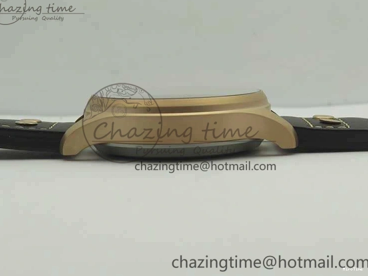 MIROTIME 0331 Big Pilot IW510301 Satin-Polished RG YLF Best Edition Black Dial On Leather Strap A Flexible 7222